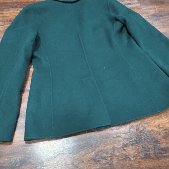 Talbots Forest Green Wool Blend Single Breast Two Button Jacket Blazer Size 10 - Picture 5 of 11